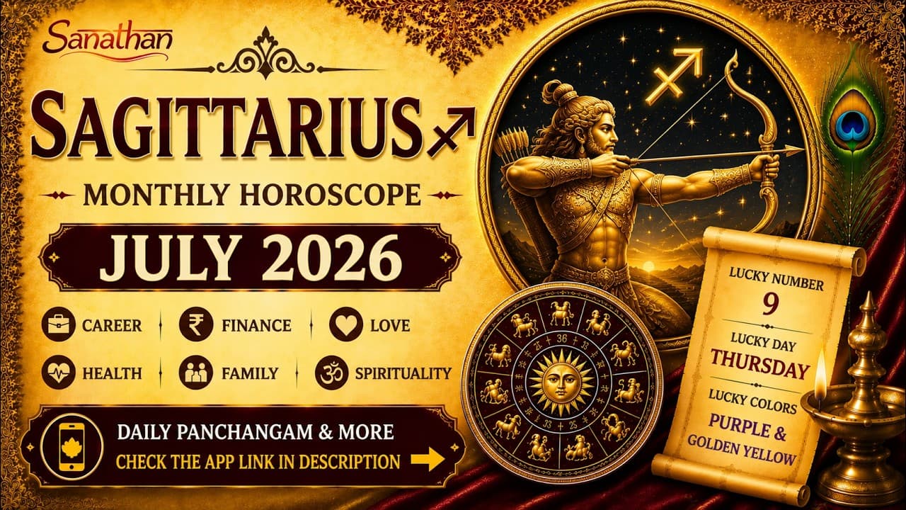 Sagittarius July 2026 Horoscope: Career, Love & Money Predictions | Sanathan