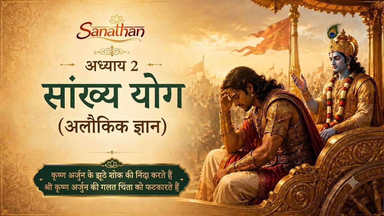 भगवान श्रीकृष्ण ने अर्जुन के मिथ्या शोक को क्यों डांटा? | भगवद्गीता अध्याय 2 | गीता ज्ञान