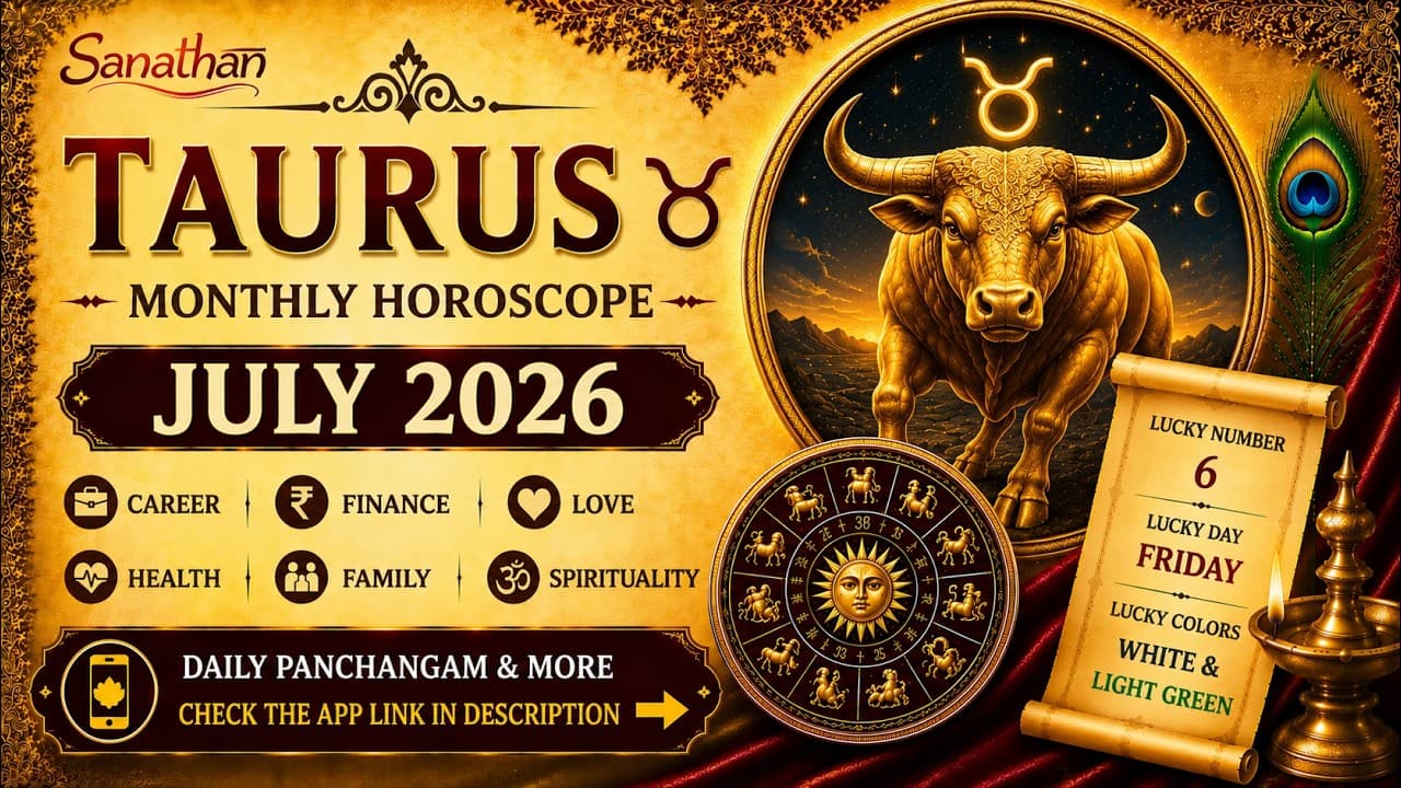 Taurus July 2026 Horoscope: Career, Love & Money Predictions | Sanathan