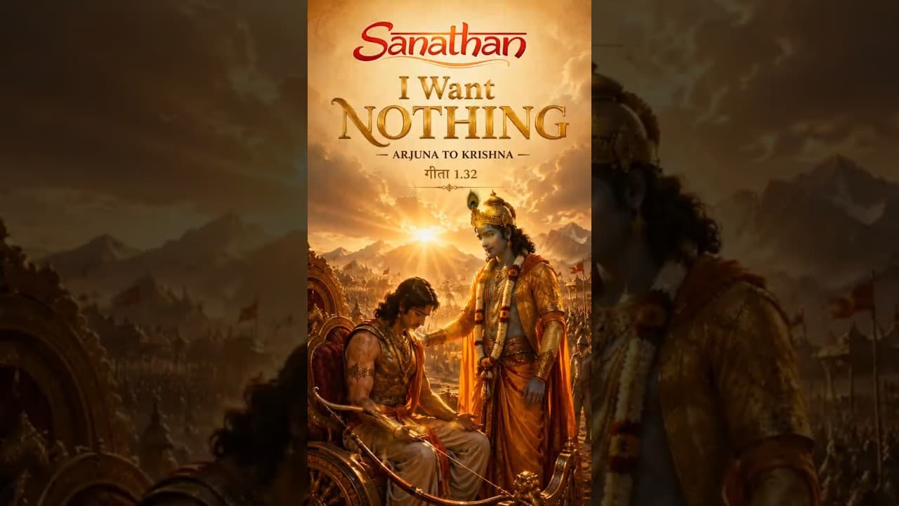 Arjuna's Greatest Crisis | भगवद गीता अध्याय 1 श्लोक 32-33 | Sanathan