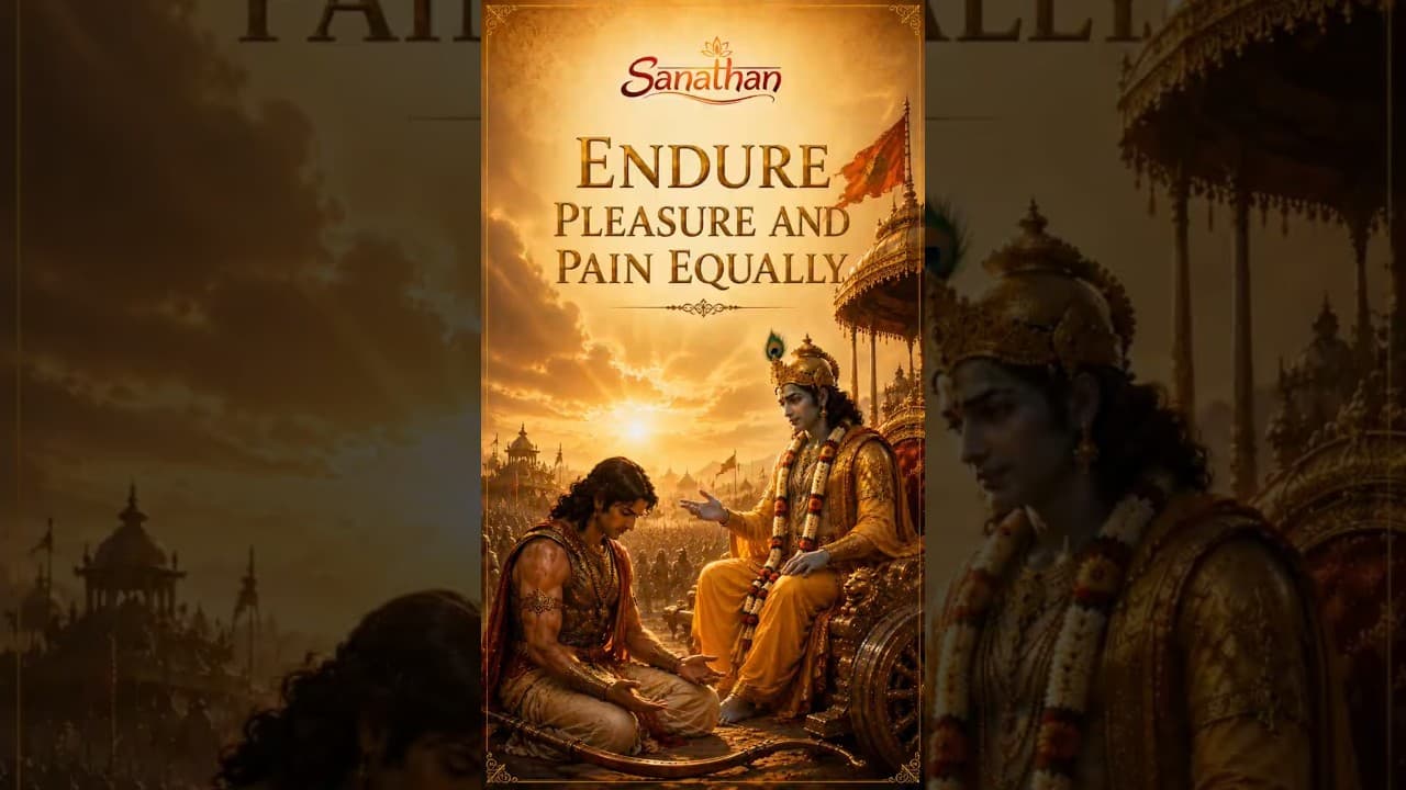 Endure Pleasure & Pain Equally | Bhagavad Gita Life Lesson on Optimism