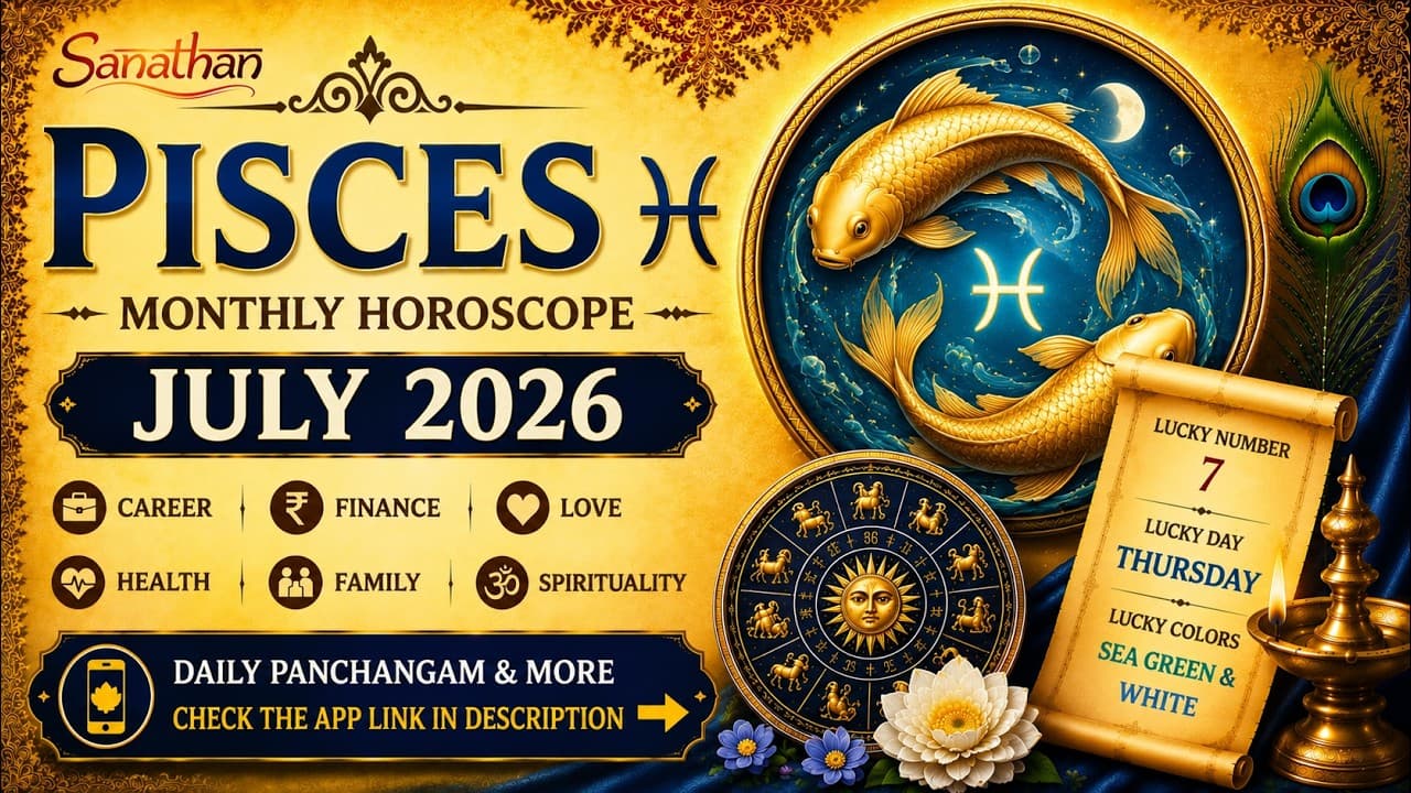 Pisces July 2026 Horoscope: Career, Love & Money Predictions | Sanathan