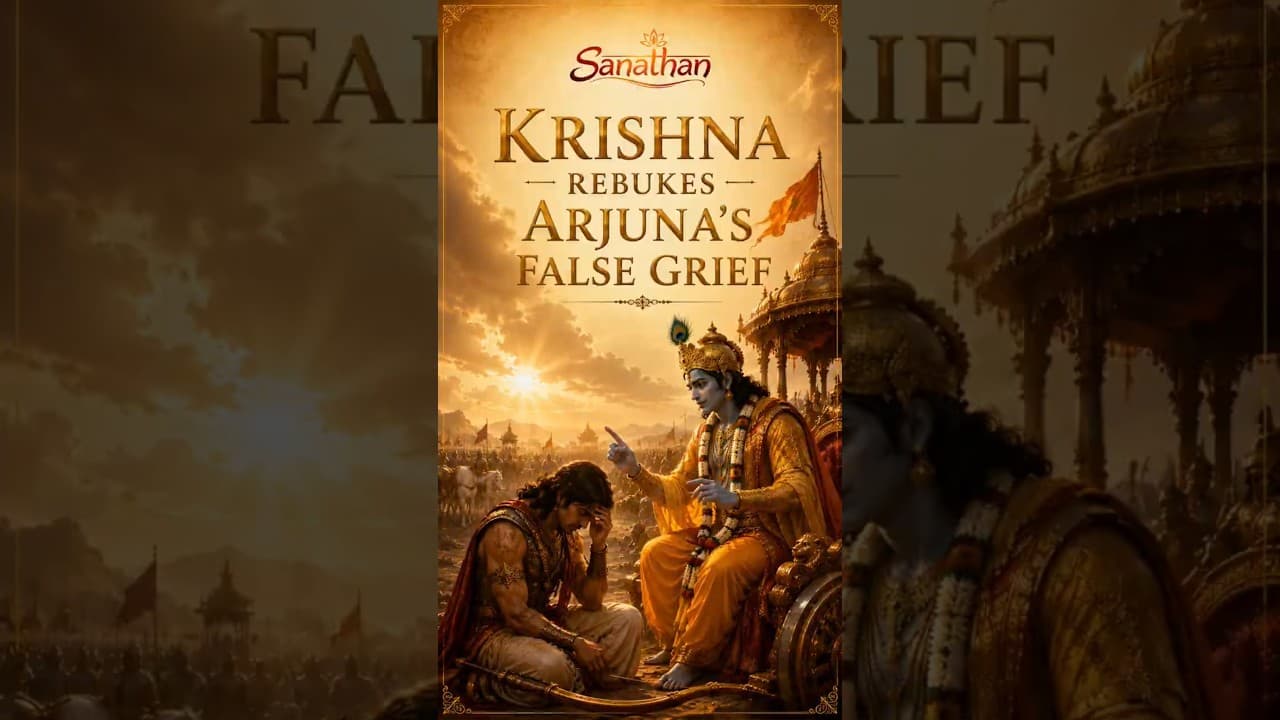 Krishna Rebukes Arjuna's False Grief | First Divine Teaching of Bhagavad Gita