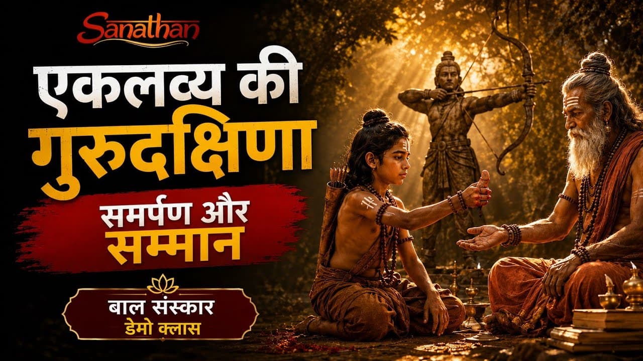 एकलव्य की गुरुदक्षिणा — बाल संस्कार और हिंदी वर्णमाला का महत्व | Sanathan