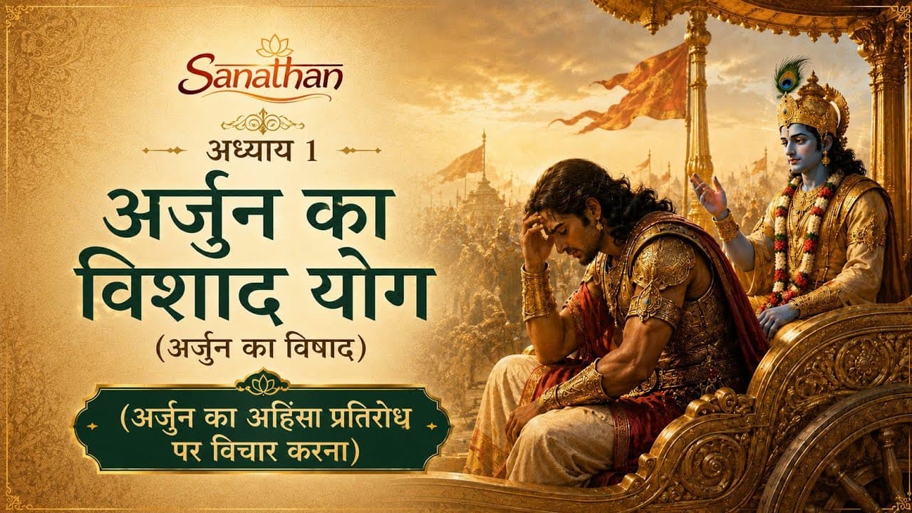 अर्जुन विषाद योग समझाया — भगवद्गीता अध्याय 1 | अर्जुन ने युद्ध क्यों छोड़ा? | Sanathan